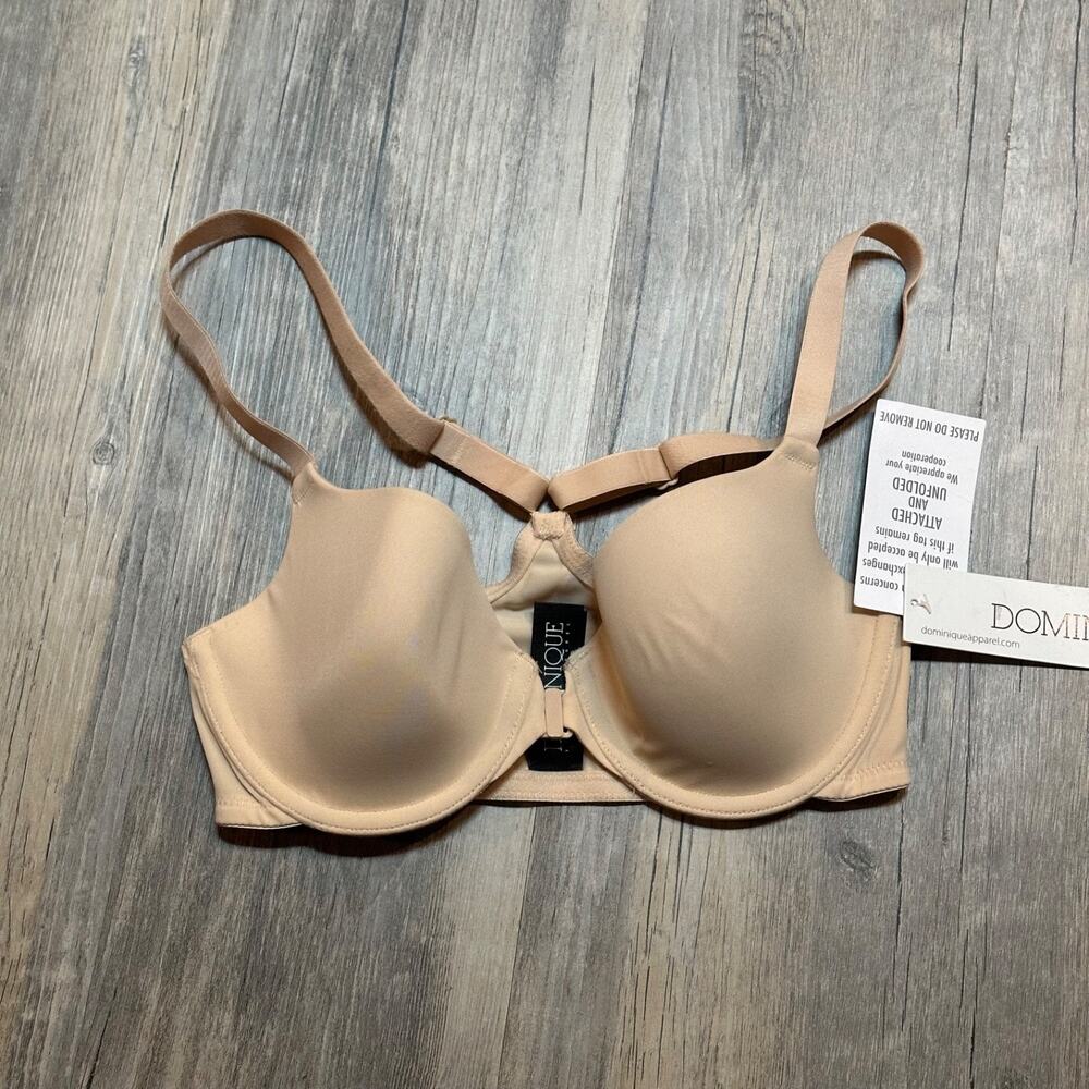 Dominique 3900 Talia Front Closure Racerback Bra Latte Beige 32A